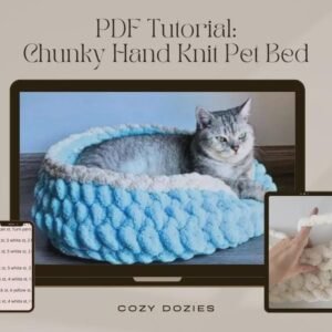 Chunky Knit Pet Bed Pattern - Chunky Hand Knitting