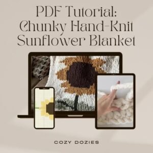 Sunflower Blanket Pattern - Chunky Hand Knitting