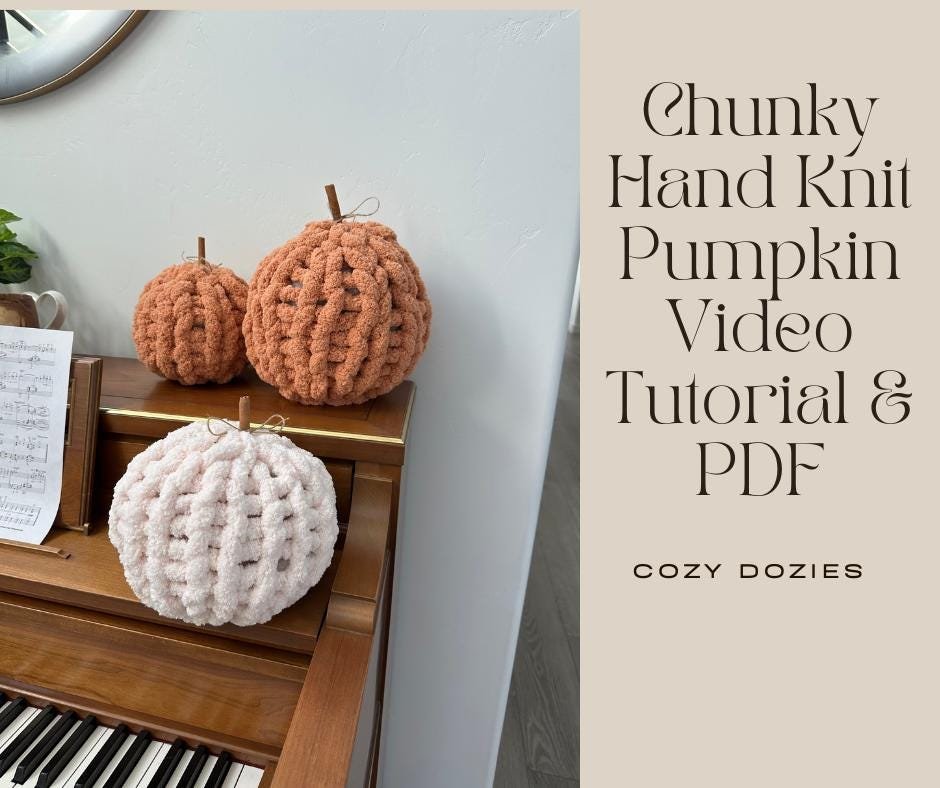 Pumpkin Pouf Pattern - Chunky Hand Knitting - Image 4