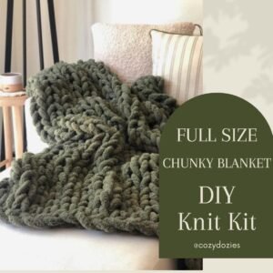 Full-Size Blanket Chunky Hand Knit Kit