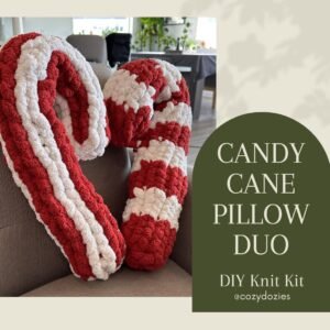 Candy Cane Pillow Duo Knit Kit